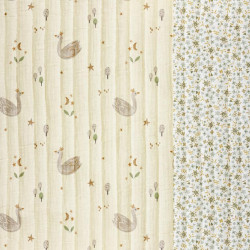 Printed Quilted Double Gauze ALBA / PIO Ecru